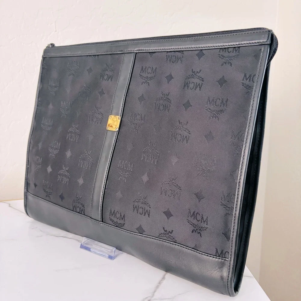 MCM Black Portfolio‎ Laptop Bag